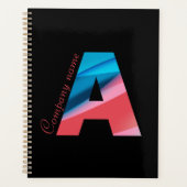 エレガント手紙モダンA黒いプランナー プランナー手帳 (正面)