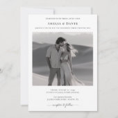 エレガント手頃モダンLuxuryの結婚写真 招待状 (正面)