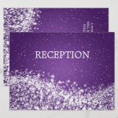 エレガント披露宴きらめく波紫 招待状 (正面/裏面)