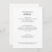 エレガント披露宴アコ結婚モデーション詳細 エンクロージャーカード (正面/裏面)