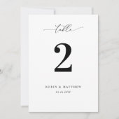 エレガント披露宴スクリプト書道表番号 招待状 (正面)