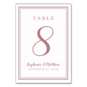 エレガント披露宴結婚のバラシンプルホワイト テーブルナンバー (裏面)
