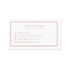 エレガント抽象ローズゴールドフォイル　名刺