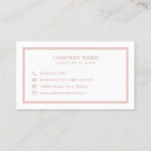 エレガント抽象ローズゴールドフォイル 名刺 名刺 (裏面)