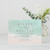 エレガント抽象芸術きらめく海ビーチ披露宴 エンクロージャーカード (スタンド正面)