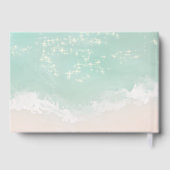 エレガント抽象芸術きらめく海ビーチ結婚式 ゲストブック (裏面)