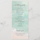 エレガント抽象芸術きらめく海ビーチ結婚式 プログラム (裏面)