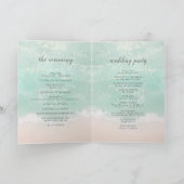 エレガント抽象芸術きらめく海ビーチ結婚式 プログラム (内部)