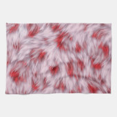 エレガント抽象芸術ふわふわしたファーパターン | キッチンタオル (横)