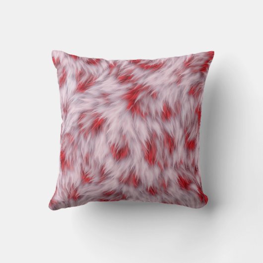 エレガント抽象芸術ふわふわしたファーパターン | クッション (裏面)