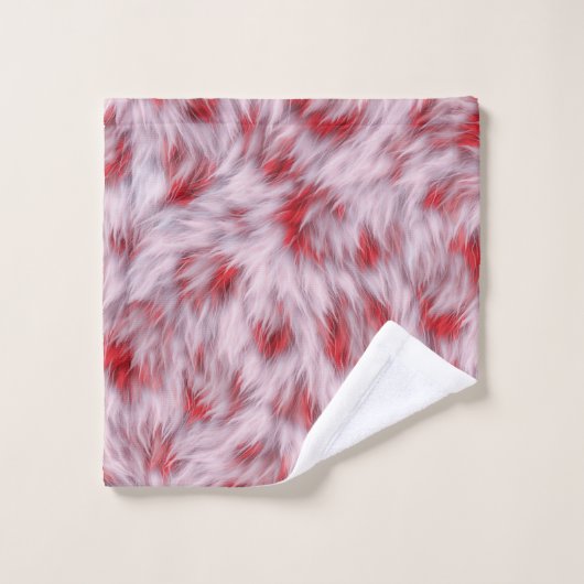 エレガント抽象芸術ふわふわしたファーパターン | バスタオルセット (ウォッシュタオル)