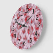 エレガント抽象芸術ふわふわしたファーパターン | ラージ壁時計 (傾斜)