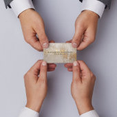 エレガント抽象芸術アイボリー金ゴールドのグリッタリープロフェッショナル 名刺