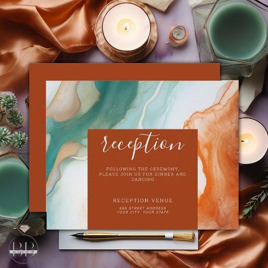 エレガント抽象芸術アガテラモダンコッタ エンクロージャーカード