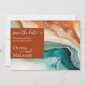 エレガント抽象芸術アガテラモダンコッタ 招待状 (正面)