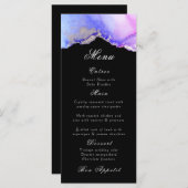 エレガント抽象芸術アメジストブ結婚ラックのメニュー メニュー (正面/裏面)