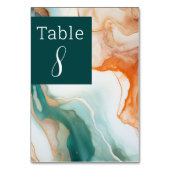 エレガント抽象芸術アモダンゲットジェイドテラコッタ テーブルナンバー (正面)