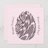 エレガント抽象芸術アモダンートイースターエッグピンクウェンジ シーズンカード (正面/裏面)