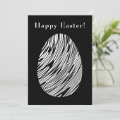 エレガント抽象芸術アモダンート卵白黒イースター シーズンカード (スタンド正面)