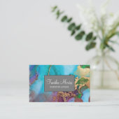 エレガント抽象芸術アートと金ゴールド詳細 名刺 (スタンド正面)