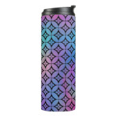 エレガント抽象芸術カラフルフローラ円パターン タンブラー (回転左)