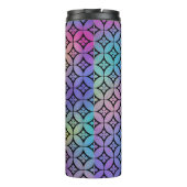 エレガント抽象芸術カラフルフローラ円パターン タンブラー (裏面)