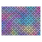 エレガント抽象芸術カラフルフローラ円パターン テーブルクロス (正面(横))