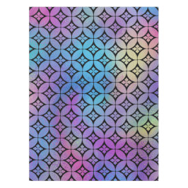 エレガント抽象芸術カラフルフローラ円パターン テーブルクロス