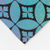 エレガント抽象芸術カラフルフローラ円パターン フリースブランケット (角)