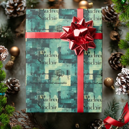 エレガント抽象芸術グパーソナライズされたリーラップ紙 ラッピングペーパー