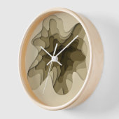 エレガント抽象芸術グラデーションブラウン層壁時計 壁時計 (傾斜)