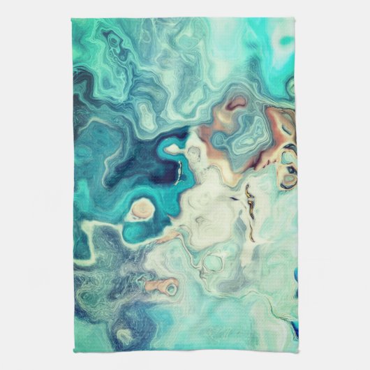 エレガント抽象芸術グラデーション キッチンタオル (縦)