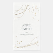 エレガント抽象芸術グリッターアイボリー金ゴールド水彩 (正面)