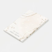 エレガント抽象芸術グリッターアイボリー金ゴールド水彩 ポストイット (アングル)