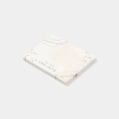 エレガント抽象芸術グリッターアイボリー金ゴールド水彩 ポストイット (アングル)