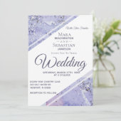 *~*エレガント抽象芸術グリッターAR17結婚s 招待状 (スタンド正面)