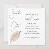 エレガント抽象芸術シートのミニマル救写真 セーブザデート (正面)