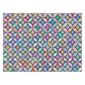 エレガント抽象芸術ステンドグラスパターン テーブルクロス (正面(横))