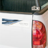 エレガント抽象芸術ネイビーブルーアガテ金ゴールド水彩 バンパーステッカー (トラック上)