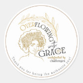 エレガント抽象芸術バラ毛 ラウンドシール (正面)