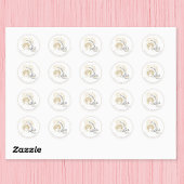 エレガント抽象芸術バラ毛 ラウンドシール