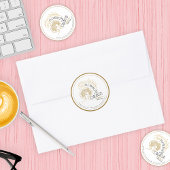 エレガント抽象芸術バラ毛 ラウンドシール