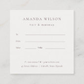 エレガント抽象芸術バラ金ゴールド紫のギフト証明書 スクエア名刺 (裏面)