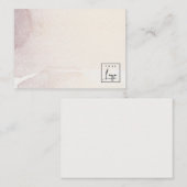 エレガント抽象芸術バラ金ゴールド紫色の水色ロゴ ノートカード (正面/裏面)