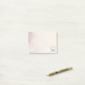 エレガント抽象芸術バラ金ゴールド紫色の水色ロゴ ポストイット (デスク上)