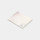 エレガント抽象芸術バラ金ゴールド紫色の水色ロゴ ポストイット (アングル)