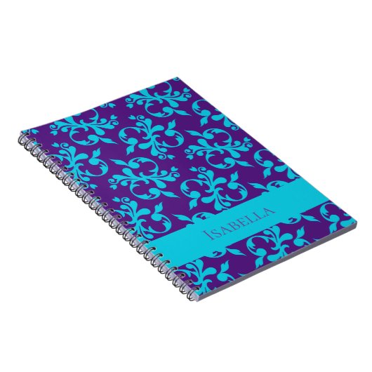 エレガント抽象芸術パターン名前をカスタムする組成 ノートブック (右側)