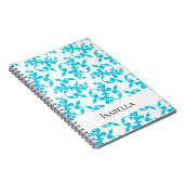 エレガント抽象芸術パターン名前をカスタムする組成N ノートブック (右側)