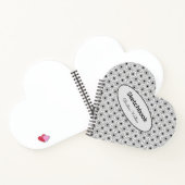 エレガント抽象芸術パターン白黒ハート形状 ノートブック (内部)