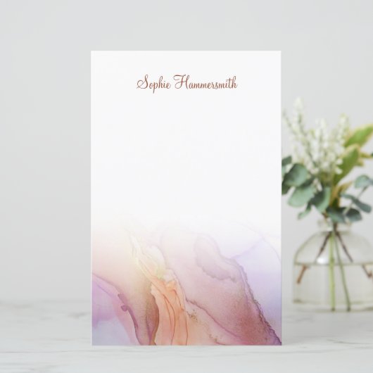 エレガント抽象芸術パーソナライズされた文房具紙 (スタンド正面)